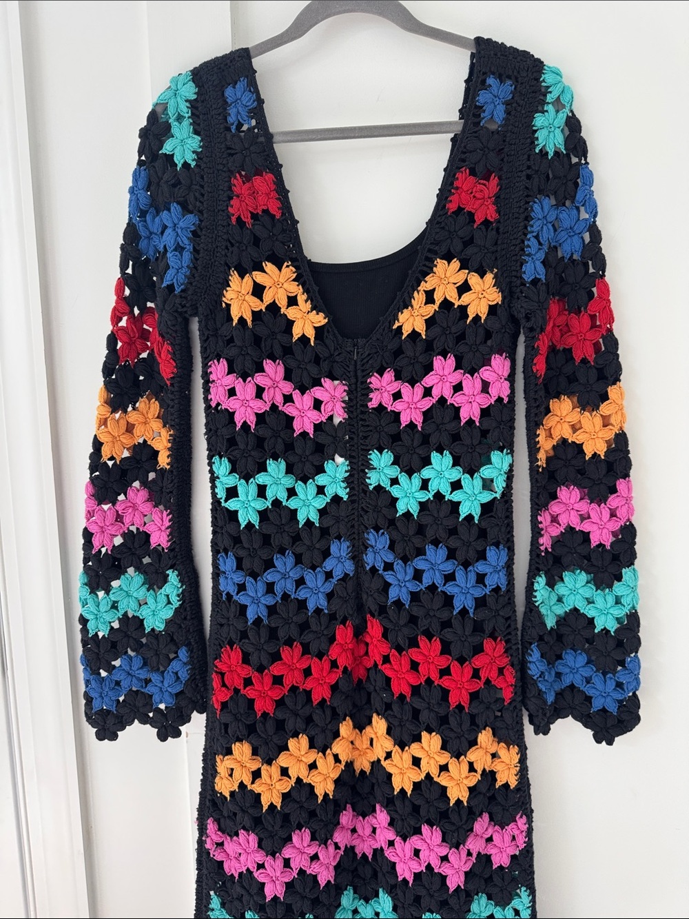 Alex Of Bohemia Crochet Knit Multicolor Dress Size S - Picture 7 of 14